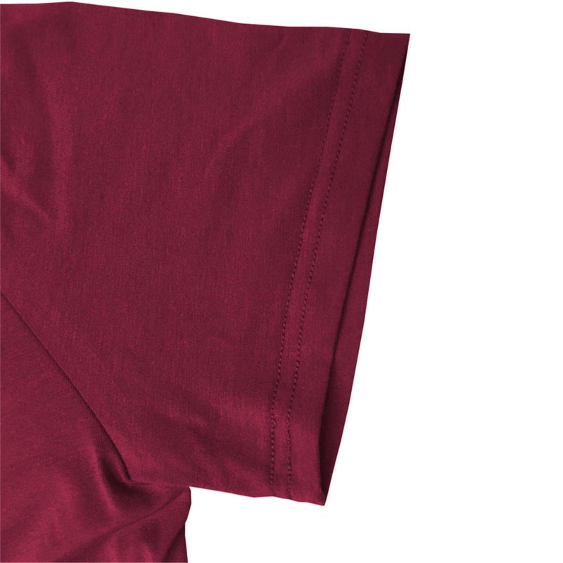 ROSEPARK Women Classic-Fit Short-Sleeve Crewneck T-Shirt Cute Graphic Printed Tees Tops Wine Red Small - Image 2